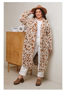 Curvy Lady Płaszcz przejściowy w kolorze jasnobrązowo-białym ze sklepu Limango Polska w kategorii Płaszcze damskie - zdjęcie 188437288