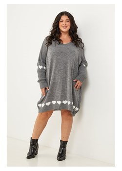 Curvy Lady Sukienka dzianinowa w kolorze szarym ze sklepu Limango Polska w kategorii Sukienki - zdjęcie 188437368