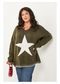 Curvy Lady Sweter w kolorze khaki ze sklepu Limango Polska w kategorii Swetry damskie - zdjęcie 188437447