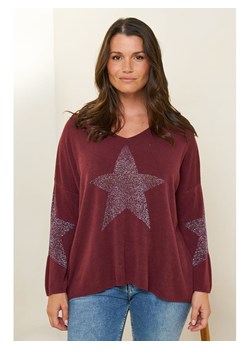 Curvy Lady Sweter w kolorze bordowym ze sklepu Limango Polska w kategorii Swetry damskie - zdjęcie 188437577