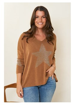 Curvy Lady Sweter w kolorze jasnobrązowym ze sklepu Limango Polska w kategorii Swetry damskie - zdjęcie 188437587