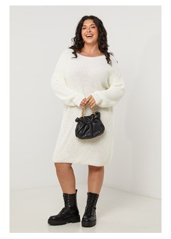 Curvy Lady Sukienka dzianinowa w kolorze białym ze sklepu Limango Polska w kategorii Sukienki - zdjęcie 188437667