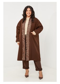 Curvy Lady Płaszcz przejściowy w kolorze brązowym ze sklepu Limango Polska w kategorii Płaszcze damskie - zdjęcie 188437947