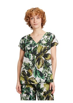 CARTOON Lniana bluzka w kolorze jasnozielono-białym ze sklepu Limango Polska w kategorii Bluzki damskie - zdjęcie 188440255