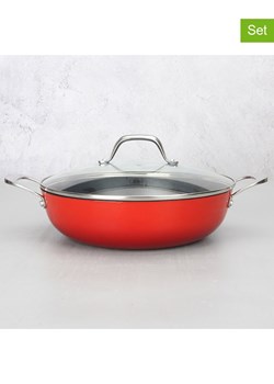 Laguiole 2-częściowy zestaw "Airlron' w kolorze czerwonym - Ø 32 cm ze sklepu Limango Polska w kategorii Garnki - zdjęcie 188440646