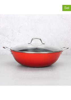 Laguiole 2-częściowy zestaw "Airlron' w kolorze czerwonym - Ø 36 cm ze sklepu Limango Polska w kategorii Garnki - zdjęcie 188440665