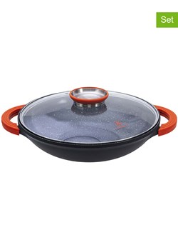 Laguiole 2-częściowy zestaw w kolorze czarno-czerwonym - Ø 32 cm ze sklepu Limango Polska w kategorii Garnki - zdjęcie 188440739