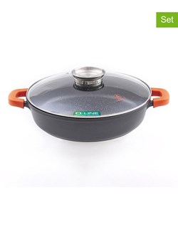 Laguiole 2-częściowy zestaw "Greblon" w kolorze szarym - Ø 28 cm ze sklepu Limango Polska w kategorii Garnki - zdjęcie 188440808