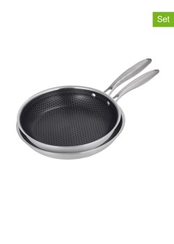 Laguiole Patelnie (2 szt.) "Black Steel" w kolorze srebrnym ze sklepu Limango Polska w kategorii Garnki - zdjęcie 188440977