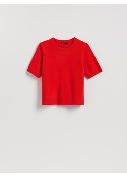 Reserved - Wełniany sweter - czerwony ze sklepu Reserved w kategorii Swetry damskie - zdjęcie 188443587