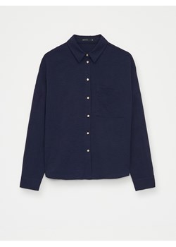 Mohito - Koszula ze strukturalnej tkaniny - granatowy ze sklepu Mohito w kategorii Koszule damskie - zdjęcie 188445037