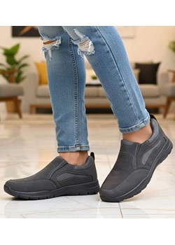 Wsuwane szare męskie buty sportowe /B3-1 17434 T484/ ze sklepu Pantofelek24.pl w kategorii Trampki męskie - zdjęcie 188445248