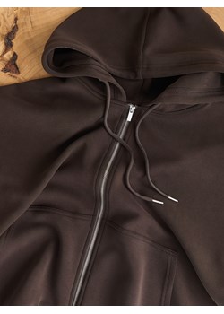 Reserved - Oversizowa bluza - ciemnobrązowy ze sklepu Reserved w kategorii Bluzy damskie - zdjęcie 188445986
