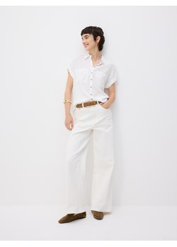 Reserved - Koszula z krótkim rękawem - biały ze sklepu Reserved w kategorii Koszule damskie - zdjęcie 188446007