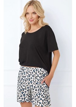 Piżama damska z krótkin rękawem i krótkimi spodenkami Savanna, Kolor czarno-biały, Rozmiar S, Italian Fashion ze sklepu Intymna w kategorii Piżamy damskie - zdjęcie 188446536
