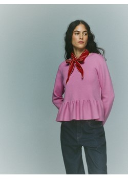 Reserved - Sweter z baskinką - różowy ze sklepu Reserved w kategorii Swetry damskie - zdjęcie 188446679