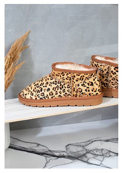 Gooce Skórzane botki zimowe "Mindy" w kolorze jasnobrązowym ze sklepu Limango Polska w kategorii Śniegowce damskie - zdjęcie 188447497