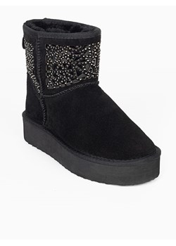 Gooce Skórzane botki zimowe "Lana" w kolorze czarnym ze sklepu Limango Polska w kategorii Śniegowce damskie - zdjęcie 188447575