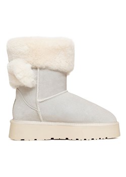 Gooce Skórzane botki zimowe "Beverly" w kolorze kremowym ze sklepu Limango Polska w kategorii Śniegowce damskie - zdjęcie 188447705