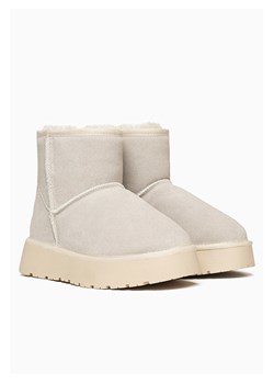 Gooce Skórzane botki zimowe "Thimble" w kolorze kremowym ze sklepu Limango Polska w kategorii Śniegowce damskie - zdjęcie 188447708