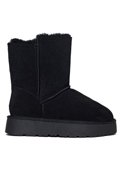 Gooce Skórzane botki zimowe "Tempe" w kolorze czarnym ze sklepu Limango Polska w kategorii Śniegowce damskie - zdjęcie 188447769