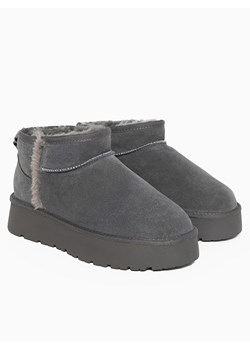 Gooce Skórzane botki zimowe "Wizz" w kolorze szarym ze sklepu Limango Polska w kategorii Śniegowce damskie - zdjęcie 188447888