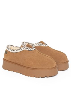 Gooce Skórzane botki zimowe "Wael" w kolorze jasnobrązowym ze sklepu Limango Polska w kategorii Śniegowce damskie - zdjęcie 188447915