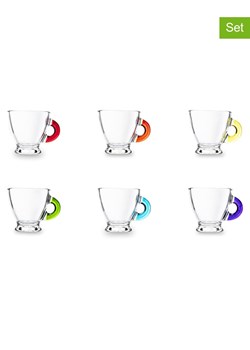 Trendy Kitchen by EXCÉLSA Kubki (6 szt.) "Limpido" ze wzorem do kawy - 95 ml ze sklepu Limango Polska w kategorii Dzbanki i zaparzacze - zdjęcie 188452248