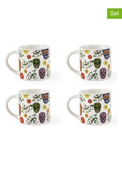 Trendy Kitchen by EXCÉLSA Kubki (4 szt.) "Calavera" ze wzorem do kawy - 100 ml ze sklepu Limango Polska w kategorii Dzbanki i zaparzacze - zdjęcie 188452266