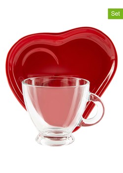 Trendy Kitchen by EXCÉLSA Filiżanki (2 szt.) w kolorze czerwonym ze sklepu Limango Polska w kategorii Dzbanki i zaparzacze - zdjęcie 188452308