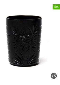 Trendy Kitchen by EXCÉLSA Szklanki (6 szt.) "Color Tumbler" w kolorze czarnym - 350 ml ze sklepu Limango Polska w kategorii Naczynia - zdjęcie 188452408