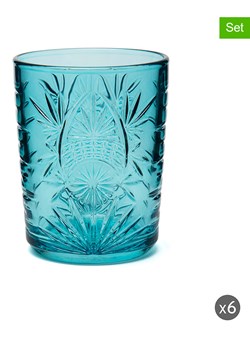 Trendy Kitchen by EXCÉLSA Szklanki (6 szt.) "Color Tumbler" w kolorze błękitnym - 350 ml ze sklepu Limango Polska w kategorii Naczynia - zdjęcie 188452417