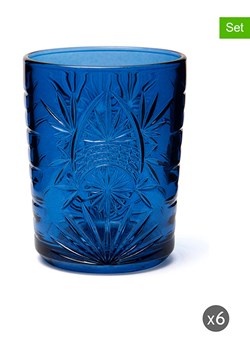 Trendy Kitchen by EXCÉLSA Szklanki (6 szt.) "Color Tumbler" w kolorze niebieskim - 350 ml ze sklepu Limango Polska w kategorii Naczynia - zdjęcie 188452419