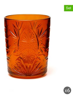Trendy Kitchen by EXCÉLSA Szklanki (6 szt.) "Color Tumbler" w kolorze pomarańczowym - 350 ml ze sklepu Limango Polska w kategorii Naczynia - zdjęcie 188452425