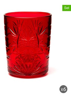 Trendy Kitchen by EXCÉLSA Szklanki (6 szt.) "Color Tumbler" w kolorze czerwonym - 350 ml ze sklepu Limango Polska w kategorii Naczynia - zdjęcie 188452426
