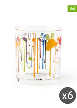 Trendy Kitchen by EXCÉLSA Szklanki (6 szt.) "Dripping" ze wzorem - 250 ml ze sklepu Limango Polska w kategorii Naczynia - zdjęcie 188452568
