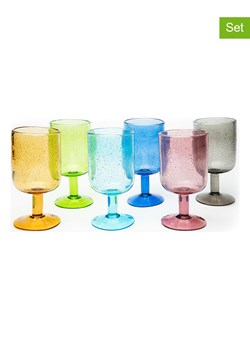 Trendy Kitchen by EXCÉLSA Kieliszki (6 szt.) "Color Bubble" w różnych kolorach do wina - 390 ml ze sklepu Limango Polska w kategorii Naczynia - zdjęcie 188452589
