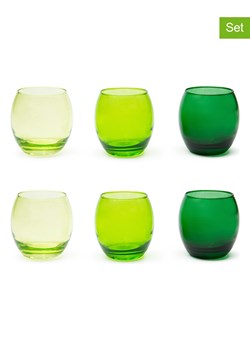 Trendy Kitchen by EXCÉLSA Szklanki (6 szt.) "Santiago" w kolorze zielonym - 400 ml ze sklepu Limango Polska w kategorii Naczynia - zdjęcie 188452657