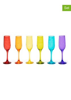 Trendy Kitchen by EXCÉLSA Kieliszki (6 szt.) "Varadero" w różnych kolorach do szampana - 250 ml ze sklepu Limango Polska w kategorii Naczynia - zdjęcie 188452679