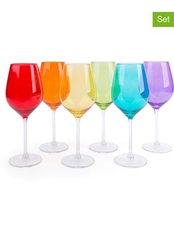 Trendy Kitchen by EXCÉLSA Kieliszki (6 szt.) w różnych kolorach do wina - 500 ml ze sklepu Limango Polska w kategorii Naczynia - zdjęcie 188452758