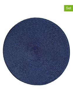 Trendy Kitchen by EXCÉLSA Podkładki stołowe (6 szt.) "Round" w kolorze granatowym - Ø 36 cm ze sklepu Limango Polska w kategorii Podkładki na stół - zdjęcie 188452766