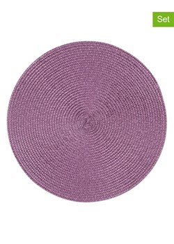 Trendy Kitchen by EXCÉLSA Podkładki stołowe (6 szt.) "Round" w kolorze fioletowym - Ø 36 cm ze sklepu Limango Polska w kategorii Podkładki na stół - zdjęcie 188452775