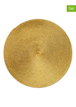 Trendy Kitchen by EXCÉLSA Podkładki stołowe (6 szt.) "Round" w kolorze złotym - Ø 36 cm ze sklepu Limango Polska w kategorii Podkładki na stół - zdjęcie 188452798