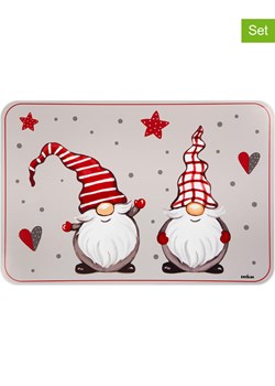 Trendy Kitchen by EXCÉLSA Podkładki stołowe (6 szt.) "Gnomo" w kolorze kremowo-czerwonym ze sklepu Limango Polska w kategorii Podkładki na stół - zdjęcie 188452805