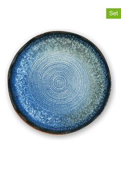 Trendy Kitchen by EXCÉLSA Talerze obiadowe (6 szt.) "Poseidone" w kolorze niebieskim - Ø 26 cm ze sklepu Limango Polska w kategorii Naczynia - zdjęcie 188452975