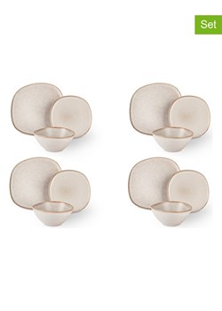 Trendy Kitchen by EXCÉLSA 12-częściowy zestaw talerzy "Stone" w kolorze beżowym ze sklepu Limango Polska w kategorii Naczynia - zdjęcie 188453097