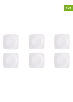 Trendy Kitchen by EXCÉLSA Talerzyki deserowe (6 szt.) "Eclipse" w kolorze białym - 21 x 21 cm ze sklepu Limango Polska w kategorii Naczynia - zdjęcie 188453169