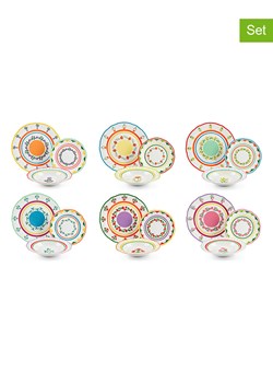 Trendy Kitchen by EXCÉLSA 18-częściowy zestaw talerzy "Arles" ze wzorem ze sklepu Limango Polska w kategorii Naczynia - zdjęcie 188453187