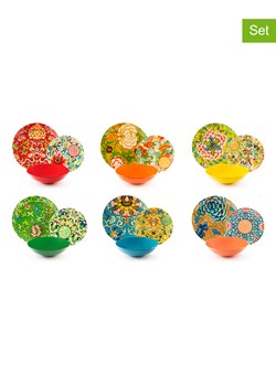 Trendy Kitchen by EXCÉLSA 18-częściowy zestaw talerzy "La Via Della Seta" ze wzorem ze sklepu Limango Polska w kategorii Naczynia - zdjęcie 188453246