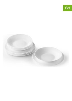 Trendy Kitchen by EXCÉLSA 12-częściowy zestaw talerzy "White Moon" w kolorze białym ze sklepu Limango Polska w kategorii Naczynia - zdjęcie 188453399